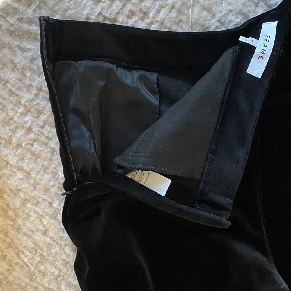 Black Velvet Flare Pants - Picture 6 of 9